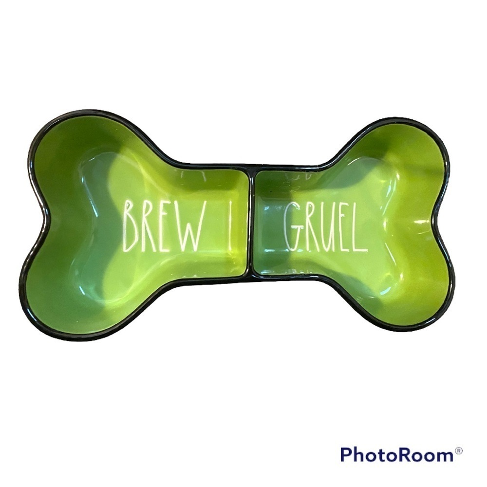 Rae Dunn “Brew Gruel” pet bowl